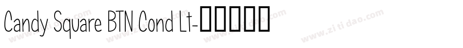 Candy Square BTN Cond Lt字体转换